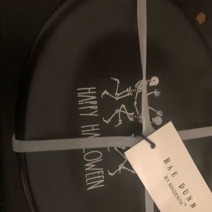Rae Dunn Halloween dessert plates skeleton